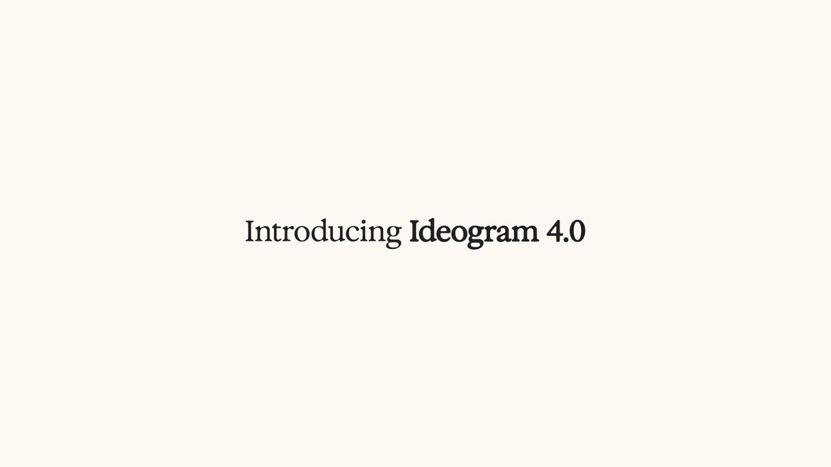 Ideogram releases 4.0 open image model with downloadable weights