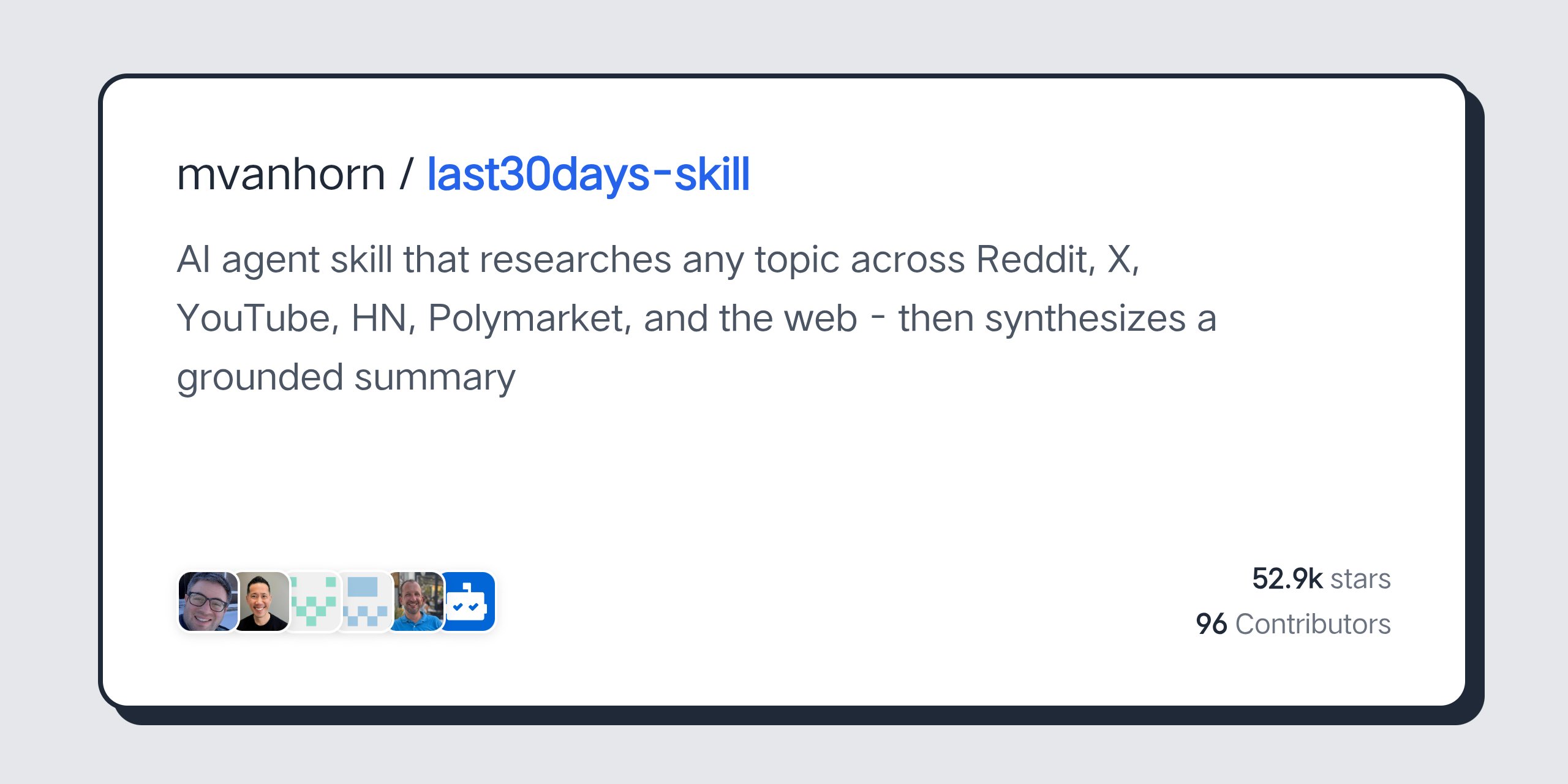 last30days skill lets AI agents fetch real‑engagement data from socials