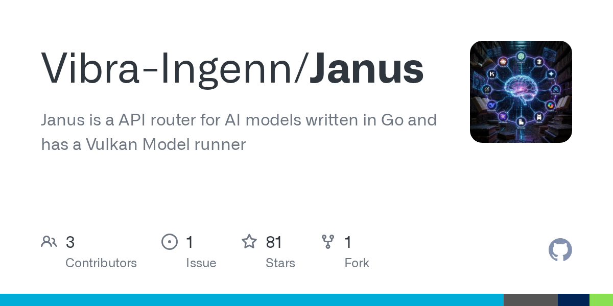Janus adds a Vulkan‑powered local LLM server with OpenAI‑compatible API