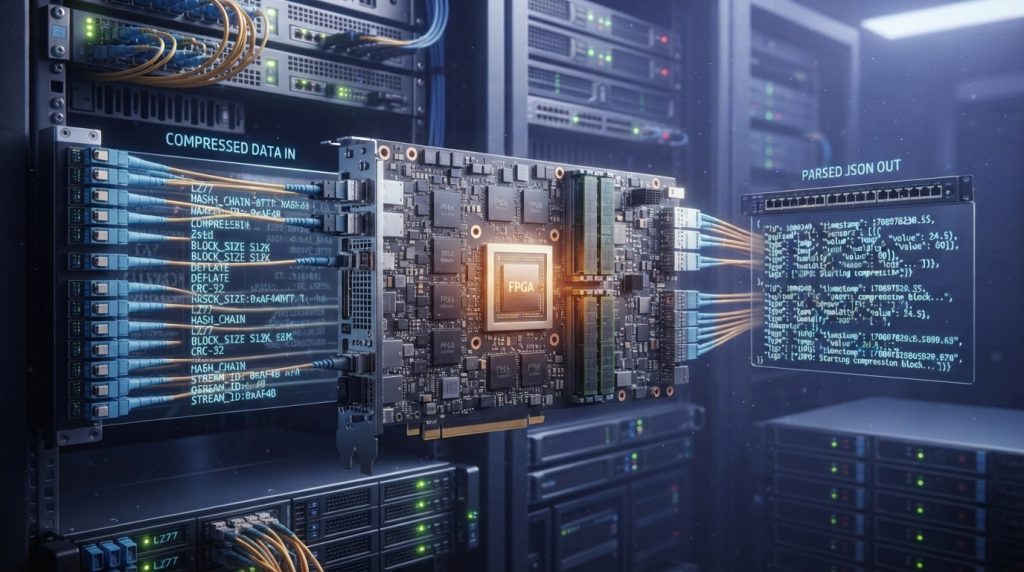 zstd‑framed NDJSON parses at 40 GB/s on a 64‑core Xeon