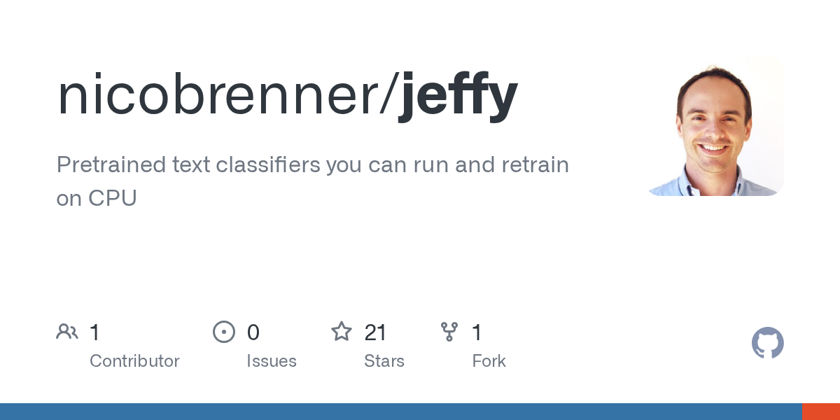 Jeffy launches CPU‑only pretrained classifiers for local use