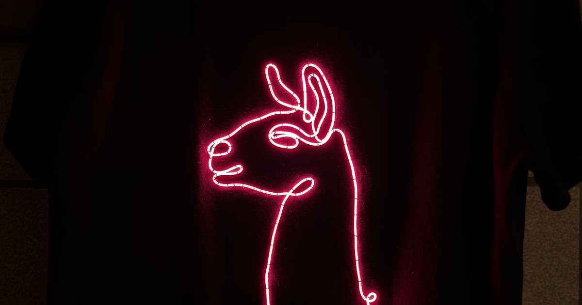 DIY flexible neon t-shirt using LED filaments
