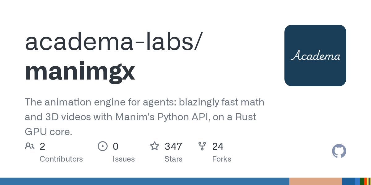 ManimGX launches as a Rust‑backed 3D animation engine for Manim CE