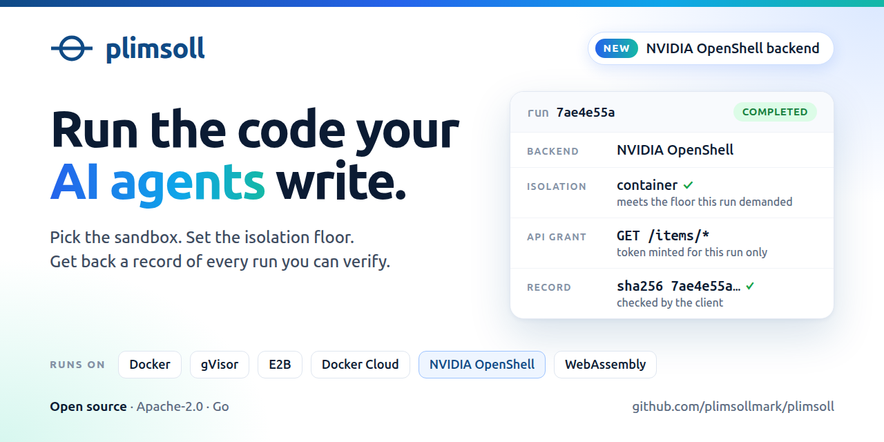 plimsoll adds tiered sandbox for AI‑generated code