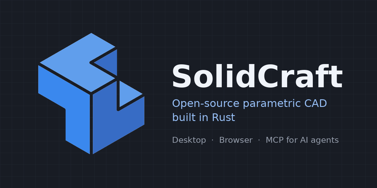 SolidCraft launches as an open‑source Rust CAD with scriptable server