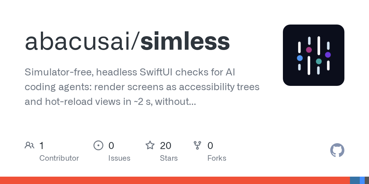 simless lets SwiftUI agents test without the iOS Simulator